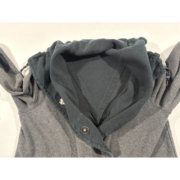 Lululemon Gratitude Wrap Jacket Womens Gray Snap Up Sweater Grunge Punk Sz 4 - Picture 10 of 14